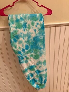 Tie-Dye Blue & Green Jogger Bottoms